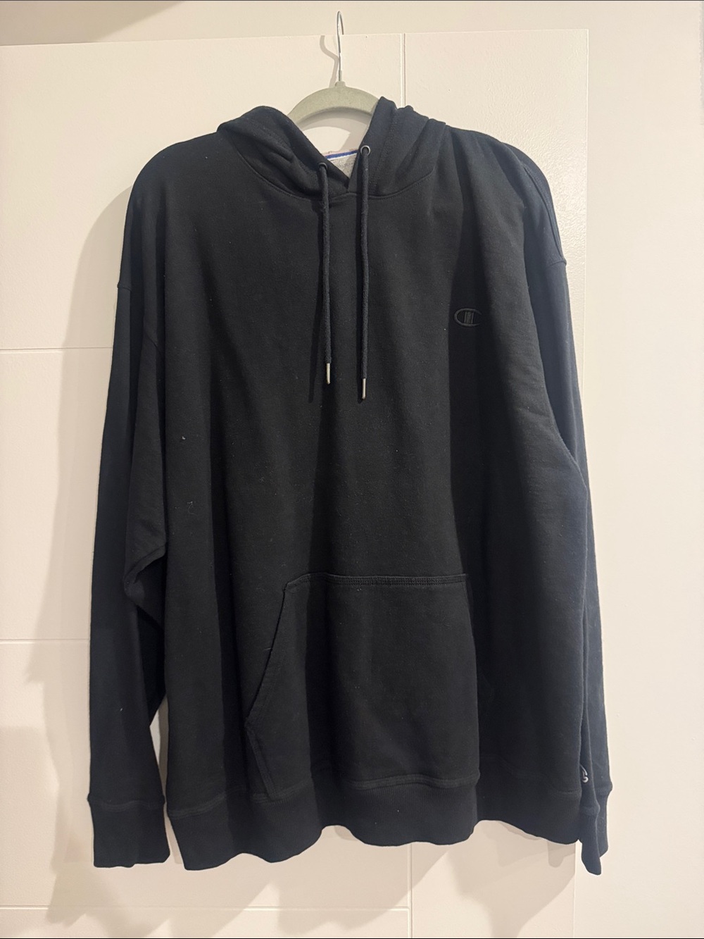 Champion Black Pullover Hoodie with Subtle Logo